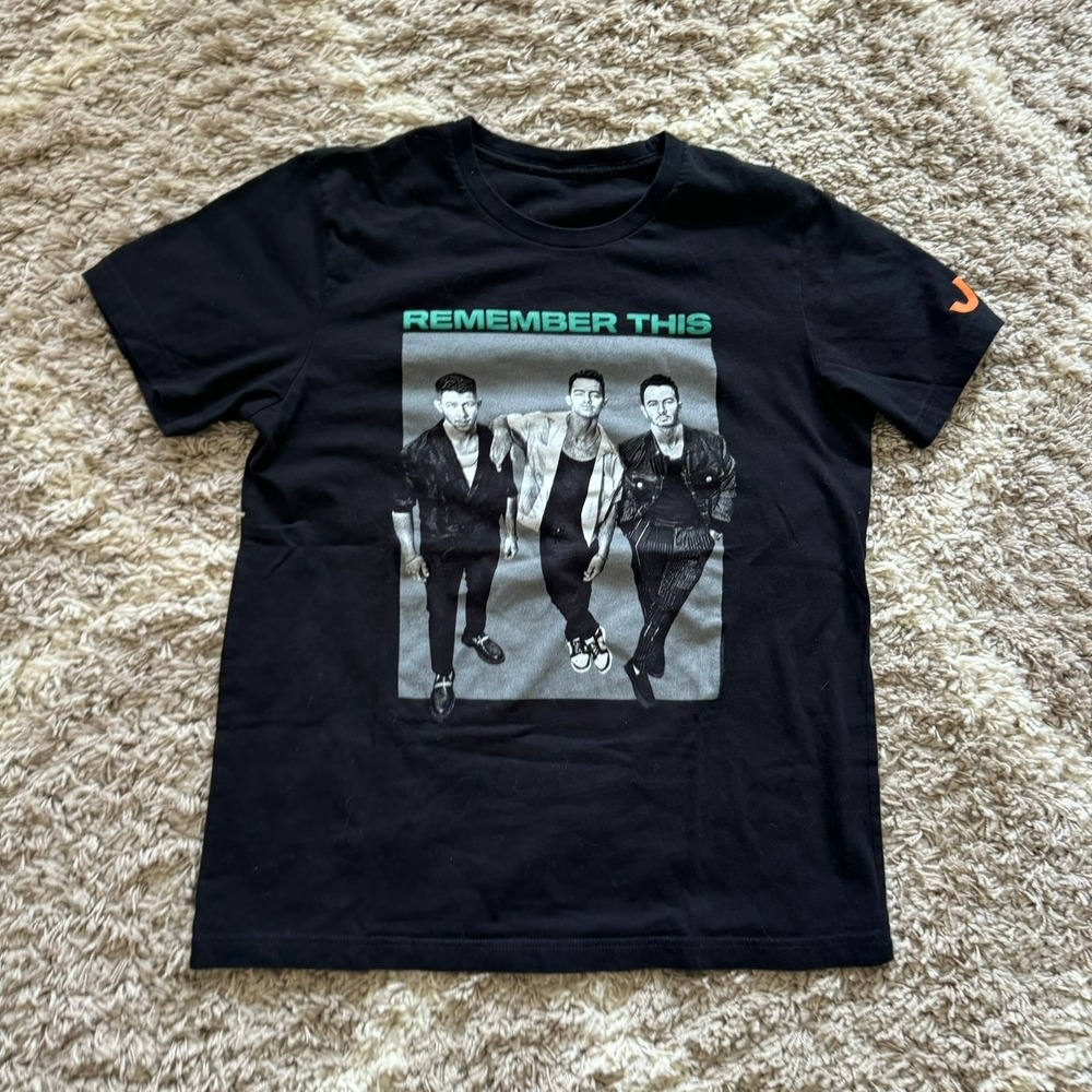 Jonas Brothers Remember‎ This Tour 2021 T-Shirt Black Size Large Concert Tee JB